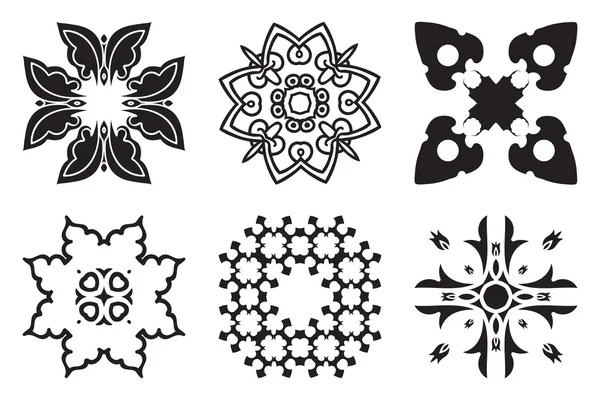 Набор элементов декоративной мандалы — стоковый вектор