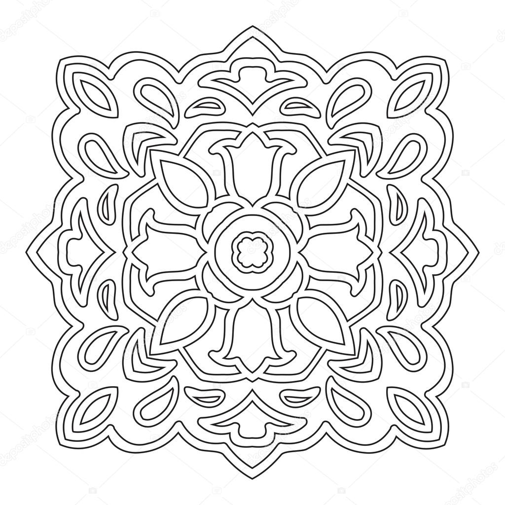 Circular pattern. Islamic ethnic ornament Vector illustration.