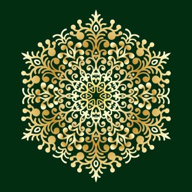 Çizilmiş karalamalar kar tanesi, metalik renkli gradyan.