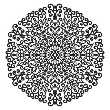 El çizim zentangle mandala öğesi