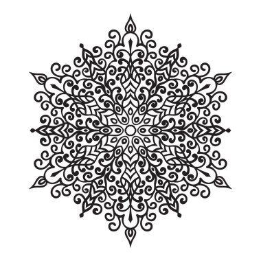 El çizim zentangle mandala öğesi
