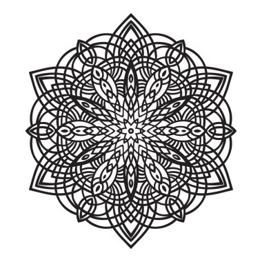 El çizim zentangle mandala öğesi
