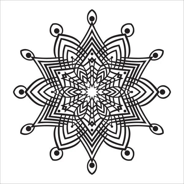 Håndtegning av zentangle mandala-element – stockvektor