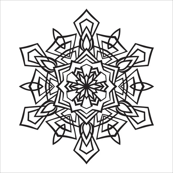 Håndtegning av zentangle mandala-element – stockvektor