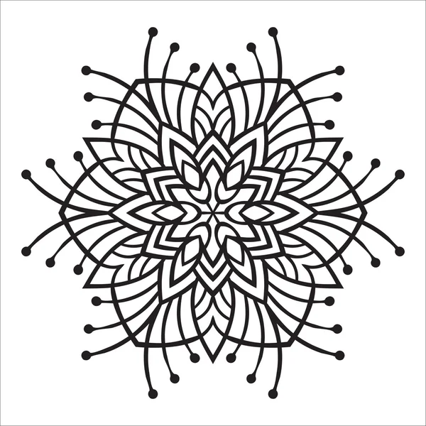 Desenho à mão zentangle mandala elemento —  Vetores de Stock