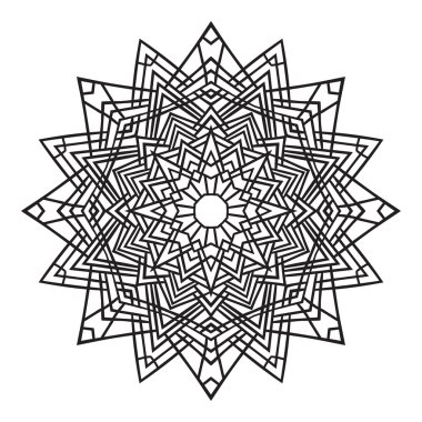 Hand drawing ornate mandala element in eastern style