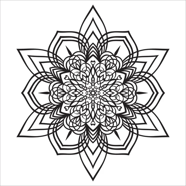 Elemento mandala zentangle disegno a mano — Vettoriale Stock