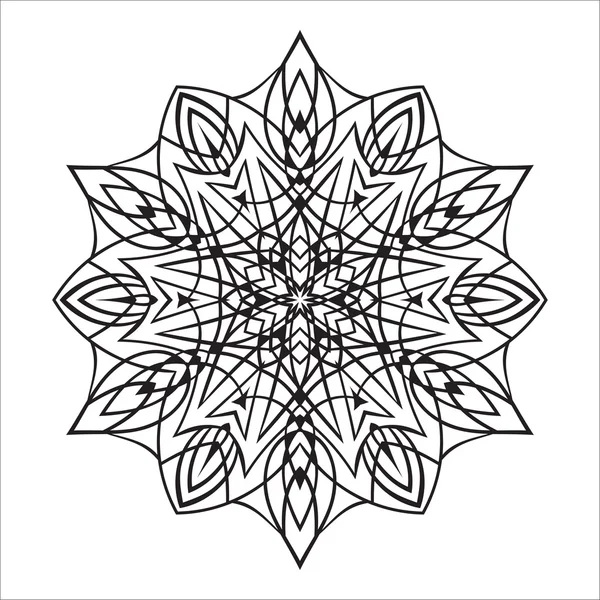 Elemento mandala zentangle disegno a mano — Vettoriale Stock