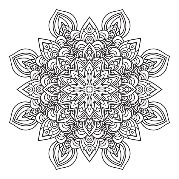 Elemento mandala decorato disegno a mano in stile orientale — Vettoriale Stock