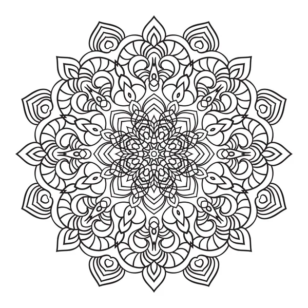 Dessin à la main élément mandala orné dans un style oriental — Image vectorielle