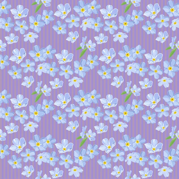 Texture abstraite avec forget-me-not. Modèle sans couture avec ornement de bouquet de fleurs — Image vectorielle