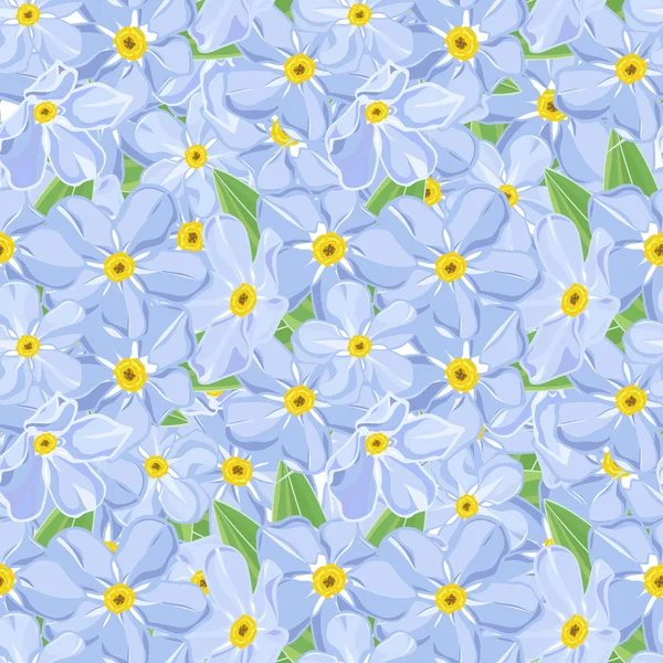 Abstracte textuur met forget-me-not. Naadloze patroon met bloem boeket ornament — Stockvector