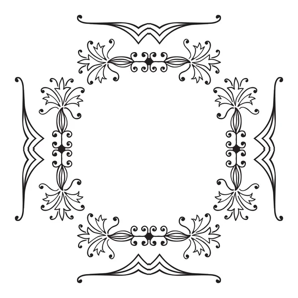 Hand drawing zentangle floral decorative frame — Stock Vector