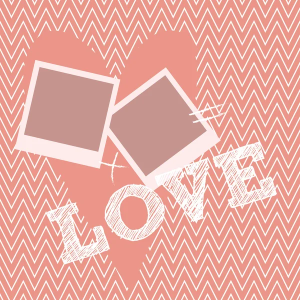 Creative vintage Valentines day cards in pink, gold and white — Stock Vector