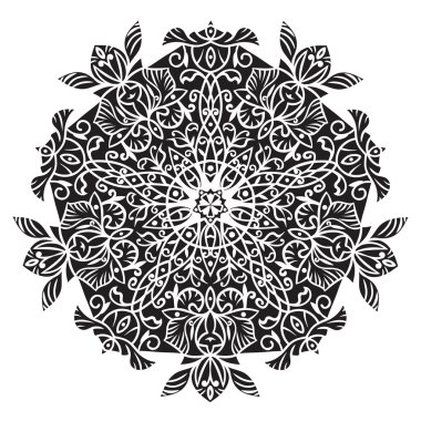 Dairesel desen. Seramik, fayans, tekstil, dövmeler için İslam etnik süsleme