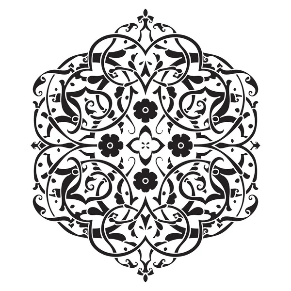 Padrão circular. Ornamento étnico islâmico para cerâmica, azulejos, têxteis, tatuagens —  Vetores de Stock