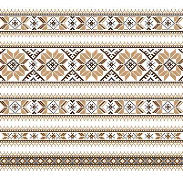 Conjunto de patrón de ornamento étnico en diferentes colores — Vector de stock