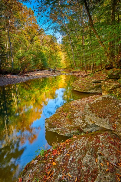 Widok Zatokę War Creek Obok Pola Namiotowego Turcja Foot Campground — Zdjęcie stockowe