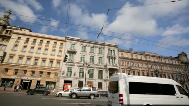 View of the Nevsky Prospect — Stock Video