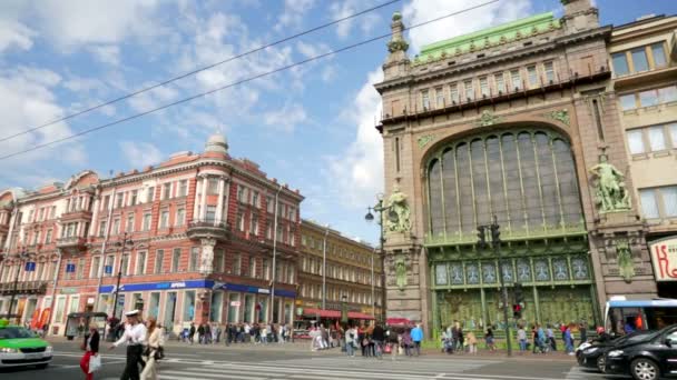 View of the Nevsky Prospect — Stock Video