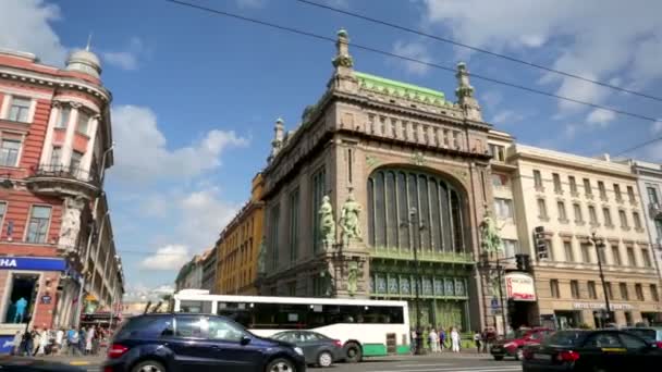 Utsikt över Nevskij Prospekt — Stockvideo