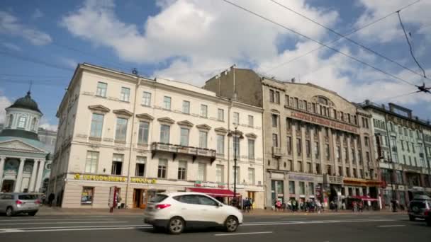 Weergave van de Nevsky Prospect — Stockvideo