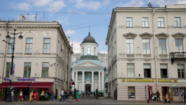 A Nevsky Prospect látképe — Stock videók