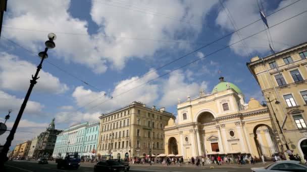 A Nevsky Prospect látképe — Stock videók