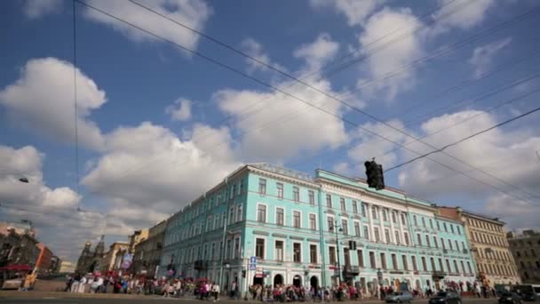 Vista panorâmica de Nevsky Prospect — Vídeo de Stock