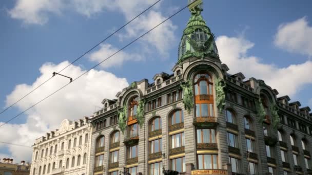 Каструля зору Невський проспект — стокове відео