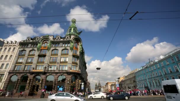 View of the Nevsky Prospect — Stock Video