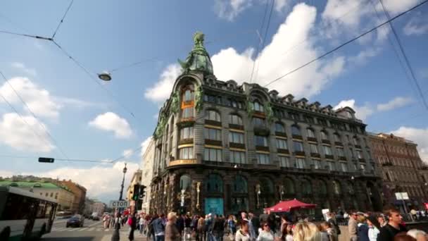 Rundumblick auf die Aussicht auf Nevsky — Stockvideo