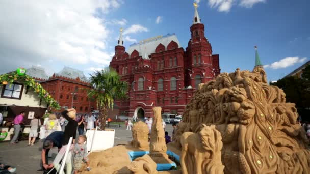 Historical museum on Manezhnaya Square — Stock Video