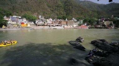 Görünümü Ganj Nehri ve Rishikesh şehir
