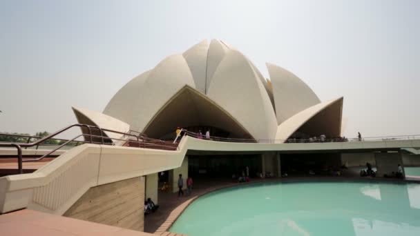 Baha'i temple, known as Lotus Temple. — Stock Video