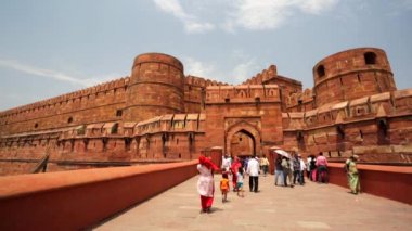 Agra Fort turist ziyaret.