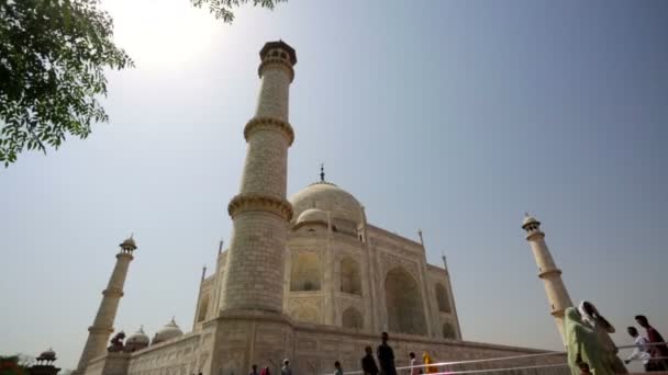 People visiting the Taj Mahal. — Stock Video