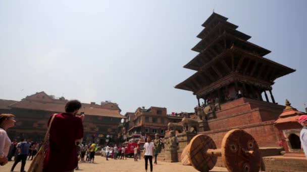 Utsikt över Durbar Square — Stockvideo