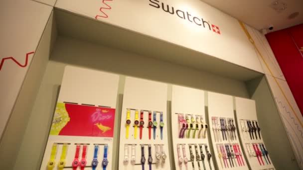 Swatch butik i Macau — Stockvideo