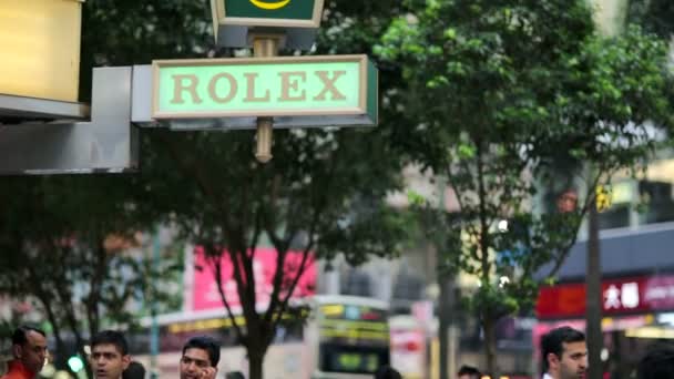 Rolex shop sign — Stock Video