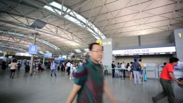 Internationale luchthaven Hongkong — Stockvideo