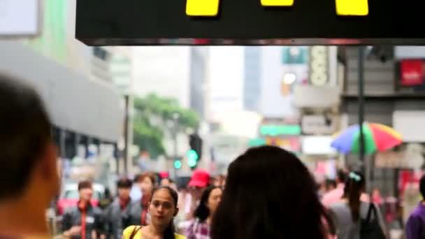 Letrero de McCafé en Hong Kong — Vídeos de Stock