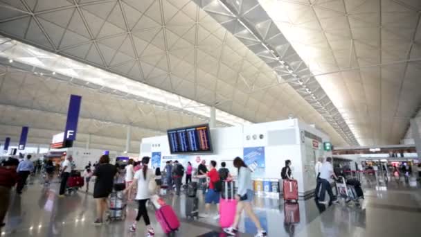 Internationale luchthaven Hongkong — Stockvideo