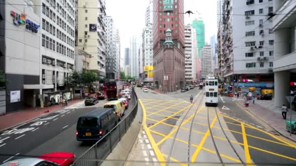 Hong kong uitzicht op de stad — Stockvideo