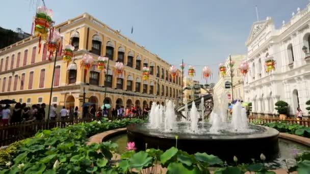 Centro Histórico de Macao — Vídeo de stock