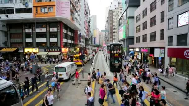 Blick auf die Stadt hongkong — Stockvideo