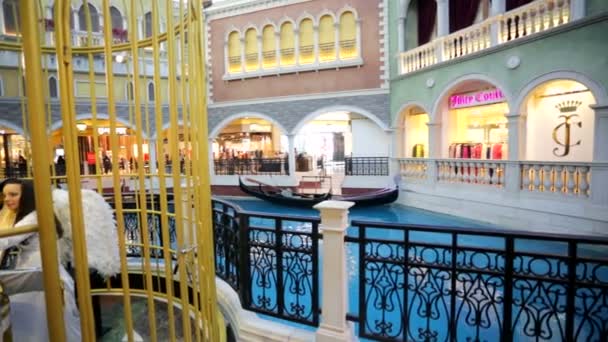 Venetian shopping mall — Stock Video