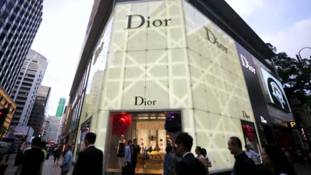 Tienda Dior en Hong Kong — Vídeo de stock