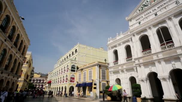 Historiska stadskärnan i Macao — Stockvideo