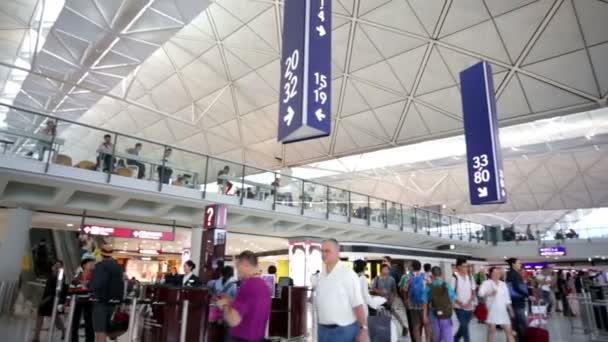 Bandara Internasional Hong Kong — Stok Video